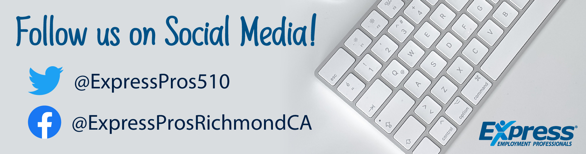 Follow Us on Social Media - Express Richmond, CA